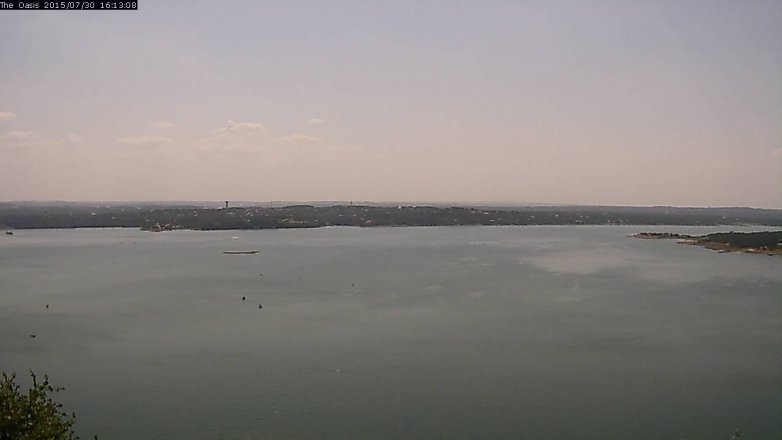 Lake Travis webcam, July 30, 2015 3:20 PM CT