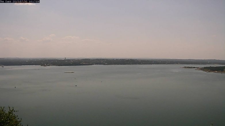 Lake Travis webcam, July 30, 2015 3:25 PM CT