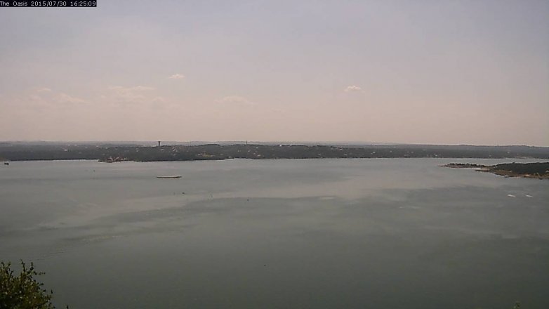 Lake Travis webcam, July 30, 2015 3:30 PM CT