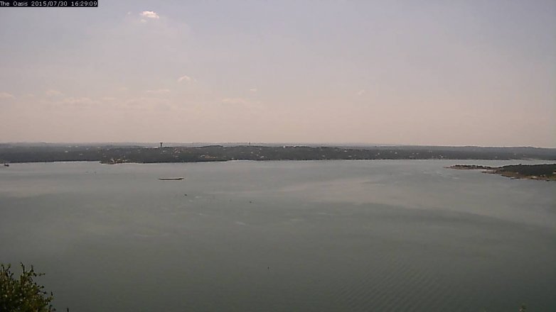 Lake Travis webcam, July 30, 2015 3:35 PM CT