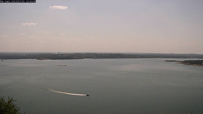 Lake Travis webcam, July 30, 2015 3:40 PM CT