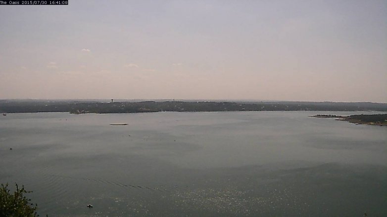 Lake Travis webcam, July 30, 2015 3:50 PM CT