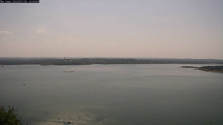 Lake Travis webcam, July 30, 2015 3:55 PM CT