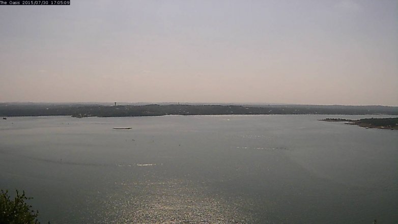 Lake Travis webcam, July 30, 2015 4:10 PM CT