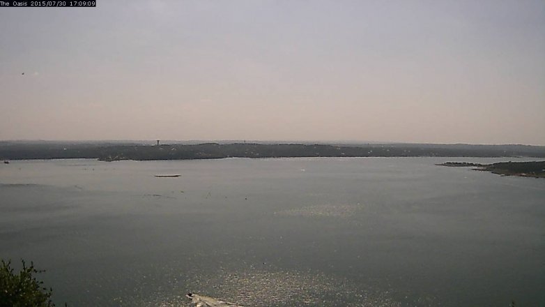 Lake Travis webcam, July 30, 2015 4:15 PM CT