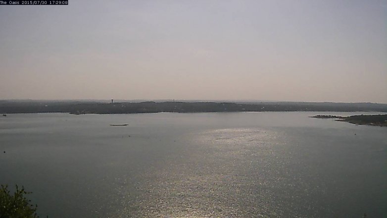 Lake Travis webcam, July 30, 2015 4:35 PM CT