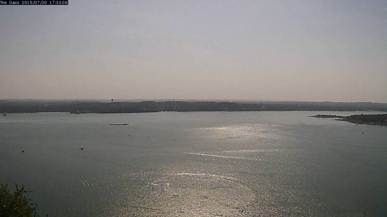 Lake Travis webcam, July 30, 2015 4:40 PM CT