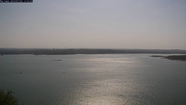 Lake Travis webcam, July 30, 2015 4:50 PM CT