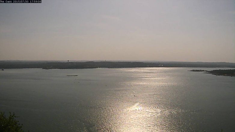 Lake Travis webcam, July 30, 2015 5:05 PM CT