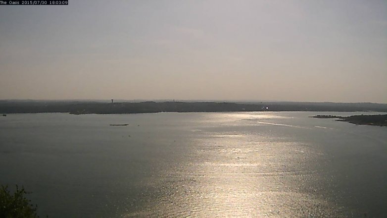 Lake Travis webcam, July 30, 2015 5:10 PM CT