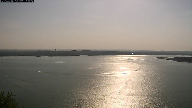 Lake Travis webcam, July 30, 2015 5:15 PM CT