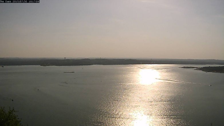 Lake Travis webcam, July 30, 2015 5:25 PM CT