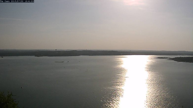 Lake Travis webcam, July 30, 2015 5:45 PM CT