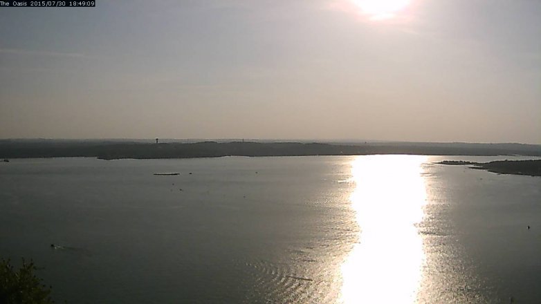 Lake Travis webcam, July 30, 2015 5:55 PM CT