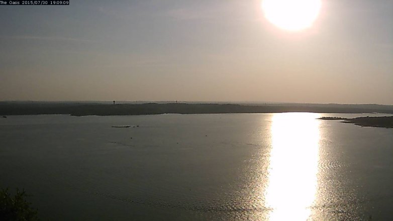 Lake Travis webcam, July 30, 2015 6:15 PM CT