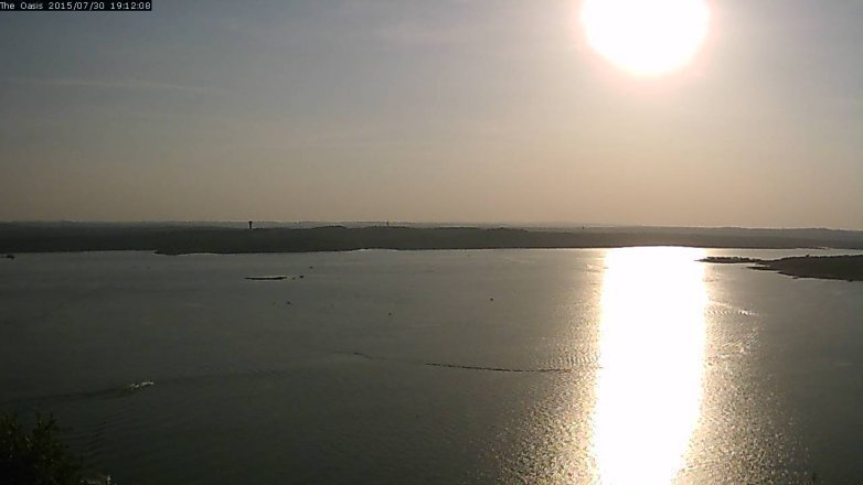 Lake Travis webcam, July 30, 2015 6:20 PM CT