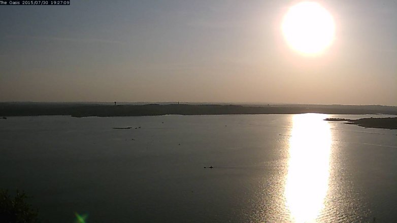 Lake Travis webcam, July 30, 2015 6:35 PM CT