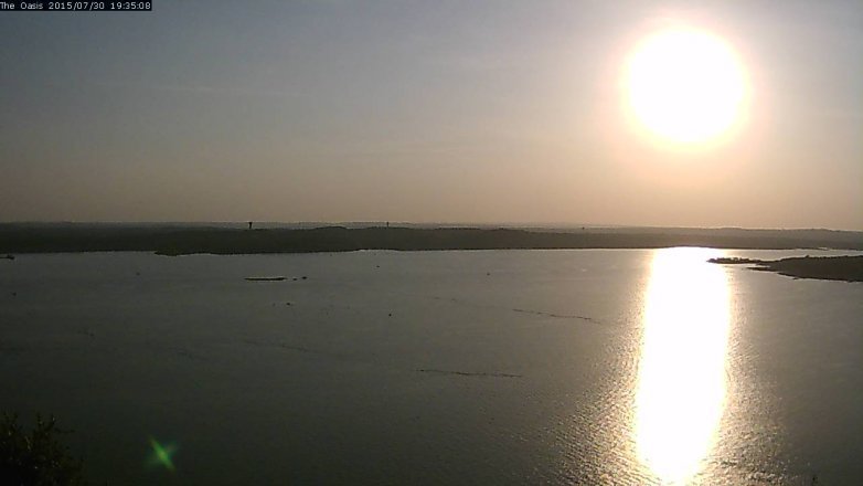 Lake Travis webcam, July 30, 2015 6:40 PM CT