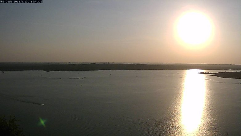 Lake Travis webcam, July 30, 2015 6:45 PM CT