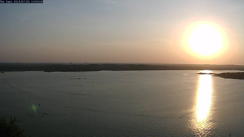 Lake Travis webcam, July 30, 2015 7:05 PM CT