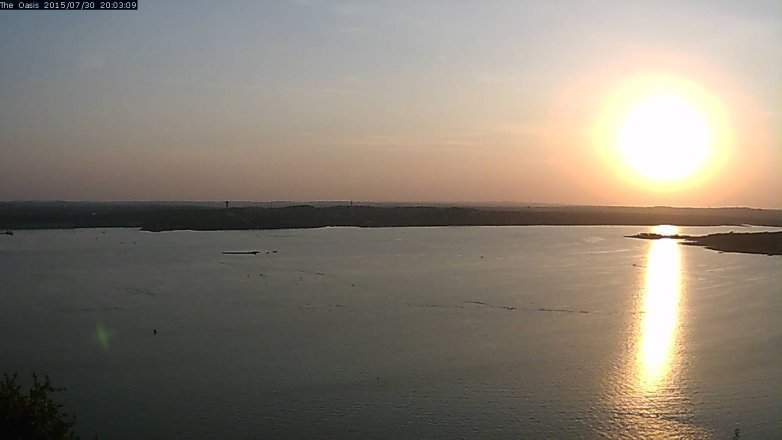 Lake Travis webcam, July 30, 2015 7:10 PM CT