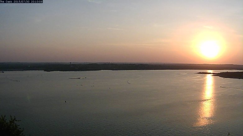 Lake Travis webcam, July 30, 2015 7:15 PM CT