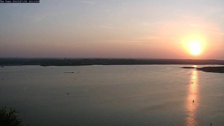 Lake Travis webcam, July 30, 2015 7:20 PM CT