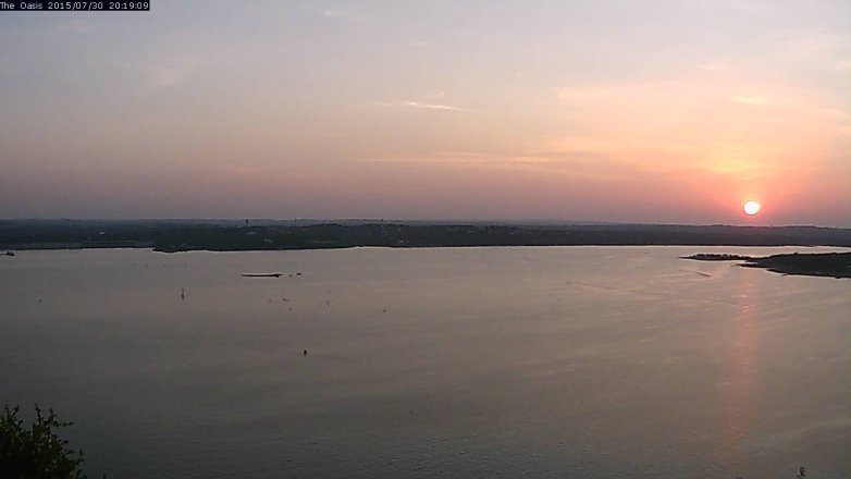 Lake Travis webcam, July 30, 2015 7:25 PM CT