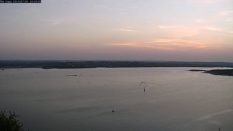Lake Travis webcam, July 30, 2015 7:35 PM CT