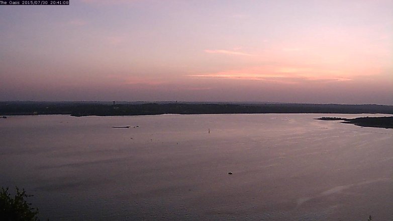 Lake Travis webcam, July 30, 2015 7:45 PM CT