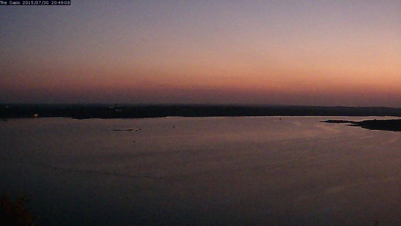Lake Travis webcam, July 30, 2015 7:55 PM CT