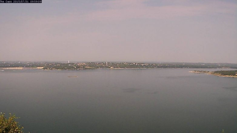 Lake Travis webcam, July 31, 2015 9:05 AM CT