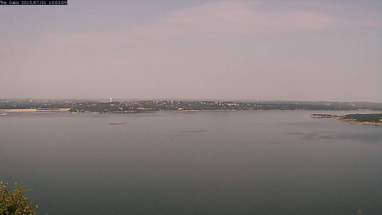 Lake Travis webcam, July 31, 2015 9:10 AM CT