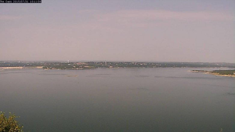 Lake Travis webcam, July 31, 2015 9:15 AM CT