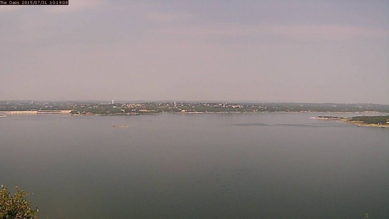 Lake Travis webcam, July 31, 2015 9:25 AM CT