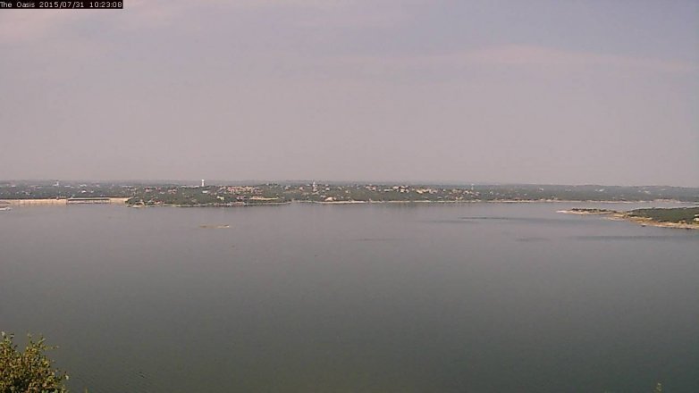 Lake Travis webcam, July 31, 2015 9:30 AM CT