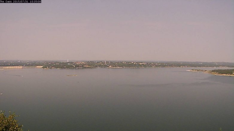 Lake Travis webcam, July 31, 2015 9:40 AM CT