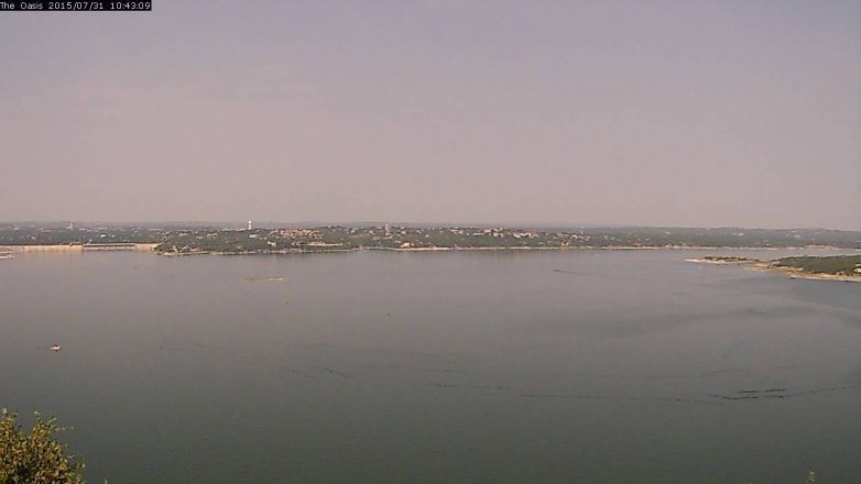 Lake Travis webcam, July 31, 2015 9:50 AM CT