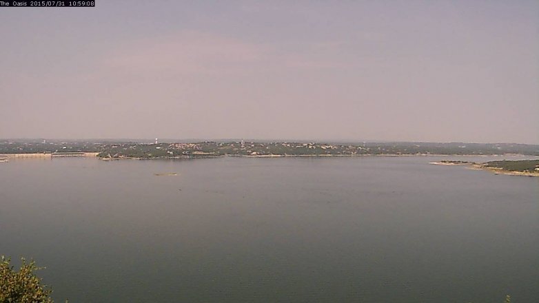 Lake Travis webcam, July 31, 2015 10:05 AM CT