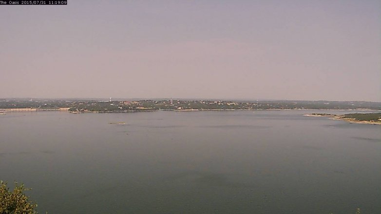 Lake Travis webcam, July 31, 2015 10:25 AM CT