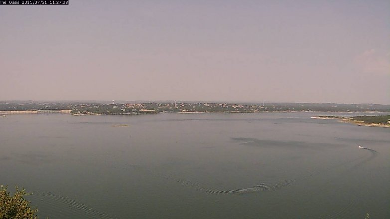 Lake Travis webcam, July 31, 2015 10:35 AM CT