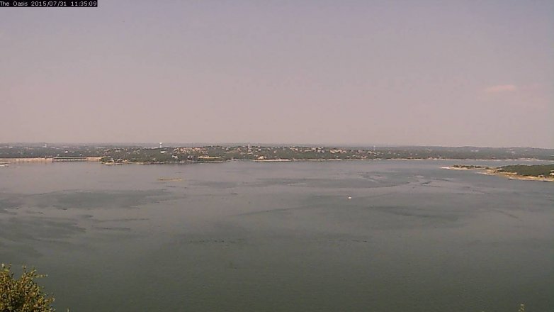 Lake Travis webcam, July 31, 2015 10:40 AM CT