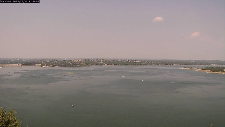 Lake Travis webcam, July 31, 2015 10:45 AM CT