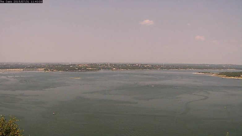 Lake Travis webcam, July 31, 2015 10:50 AM CT