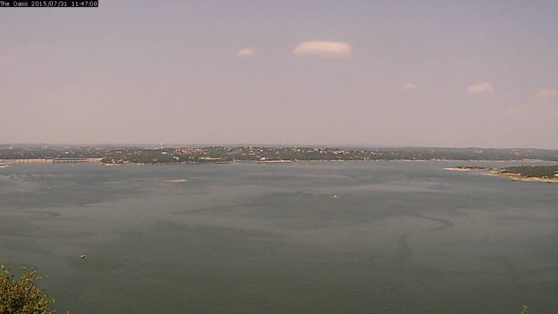 Lake Travis webcam, July 31, 2015 10:55 AM CT