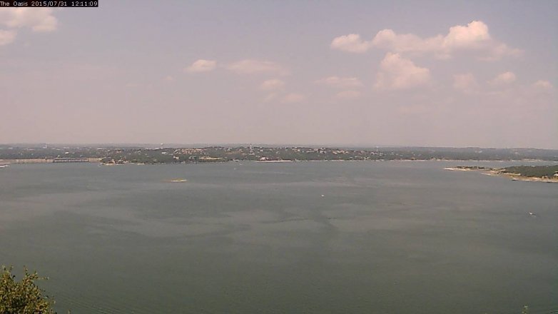 Lake Travis webcam, July 31, 2015 11:15 AM CT