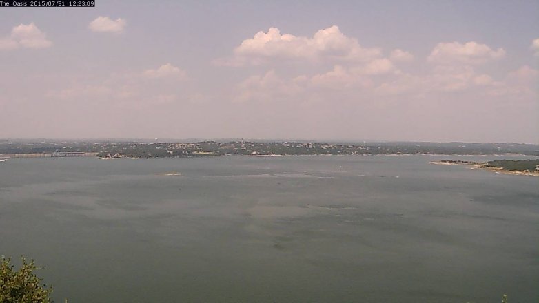 Lake Travis webcam, July 31, 2015 11:30 AM CT