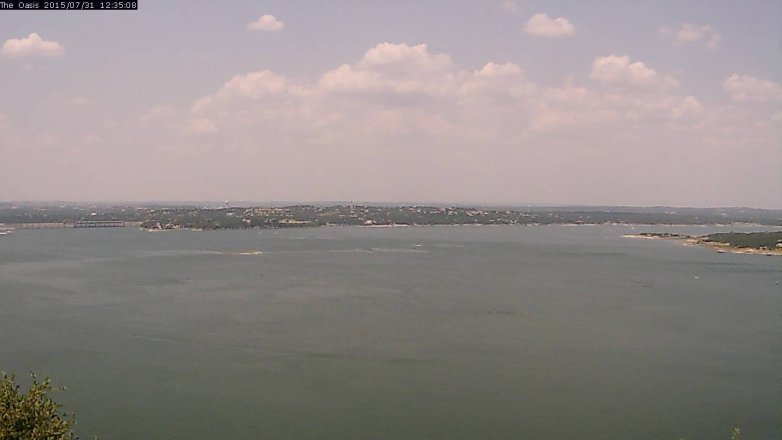 Lake Travis webcam, July 31, 2015 11:45 AM CT