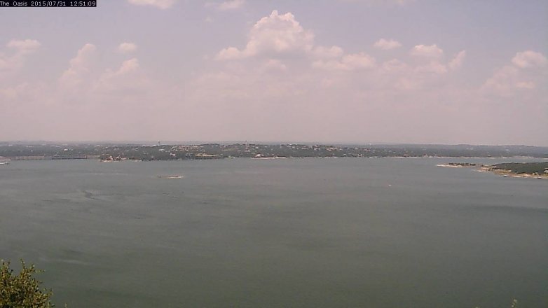 Lake Travis webcam, July 31, 2015 12:00 PM CT