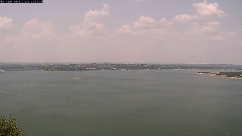 Lake Travis webcam, July 31, 2015 12:05 PM CT